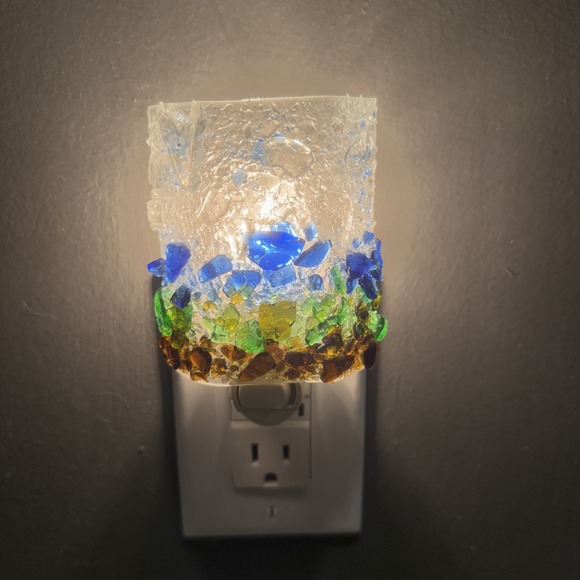 Recycled Glass "Horizon" Night Light by Reborn Glass - Picture 1 of 8